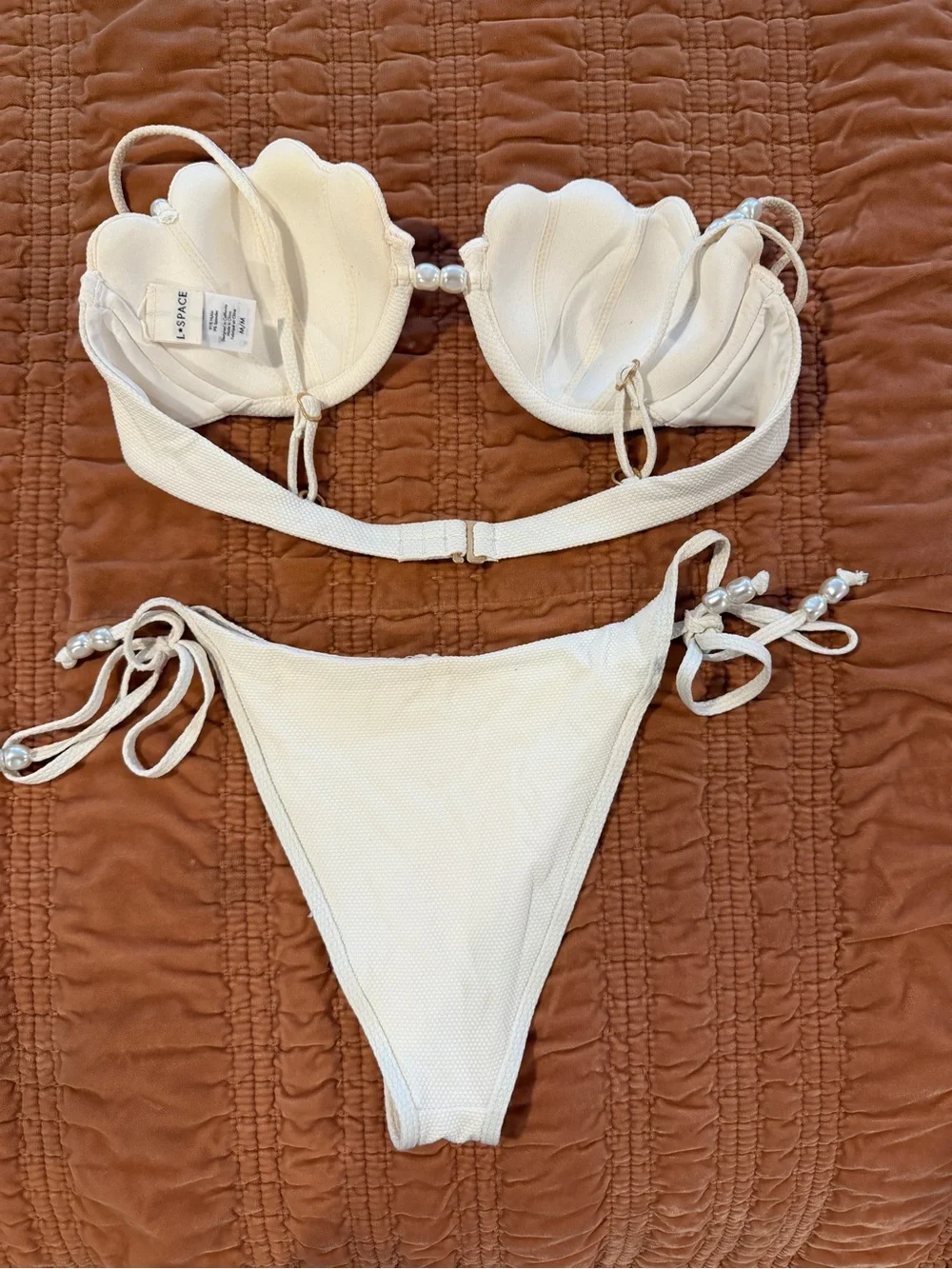 L*Space White Shell-Style Bikini Set - Women Swim